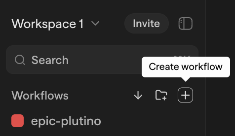 Create workflow