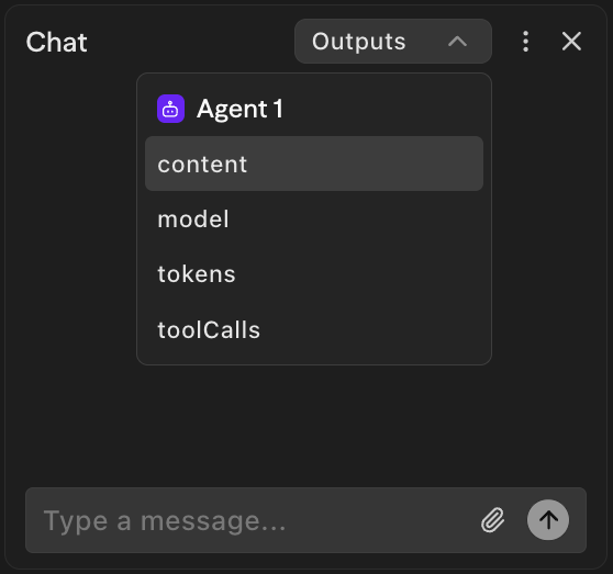 Select output to view